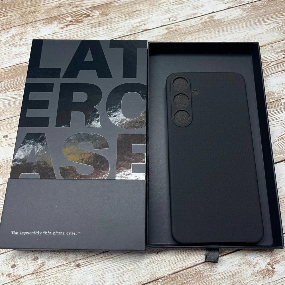 Latercase Midnight Black Samsung Galaxy S24 Plus Phone Case Impossibly Thin Open